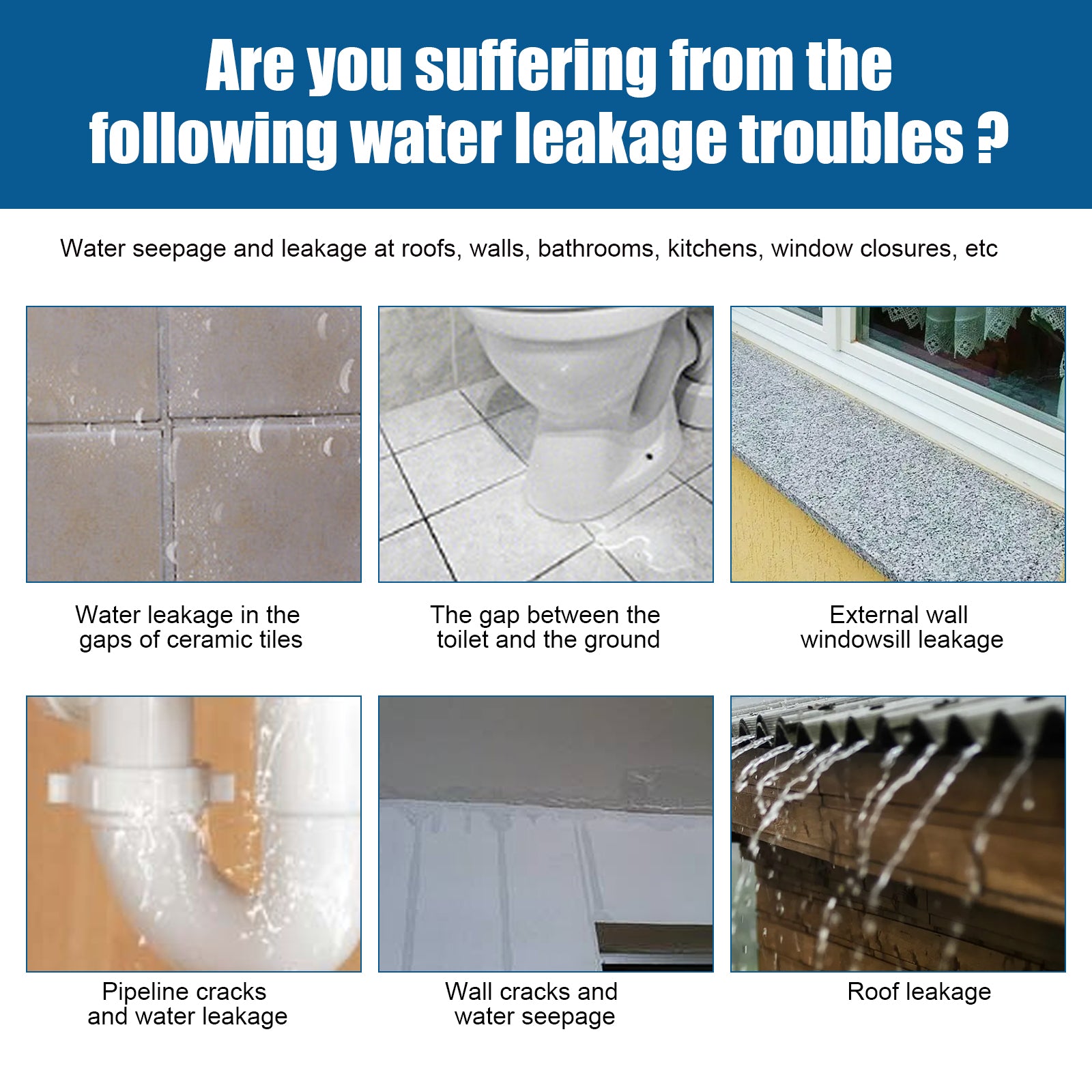 Transparent Waterproof Adhesive, Transparent Waterproof Paint Bathroom Balcony Smashing Brick Roof Leak Proof Glue