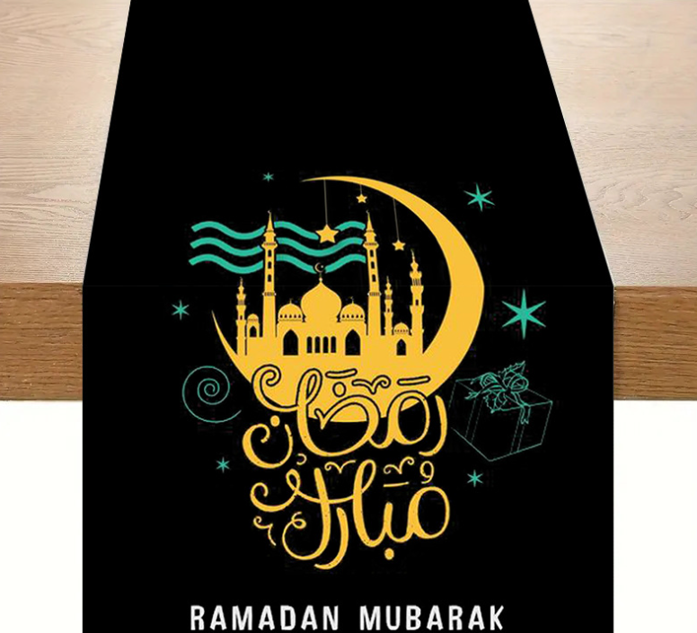 Printed Moon Castle House Tablecloth Home Decoration Party Festival Atmosphere Table Flag