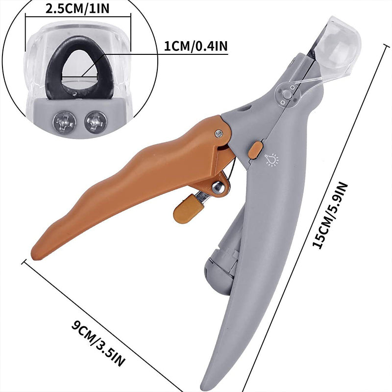 Professional LED - lit pet nail clippers for cats and dogs. Toe - claw cutting tool, pet supplies.