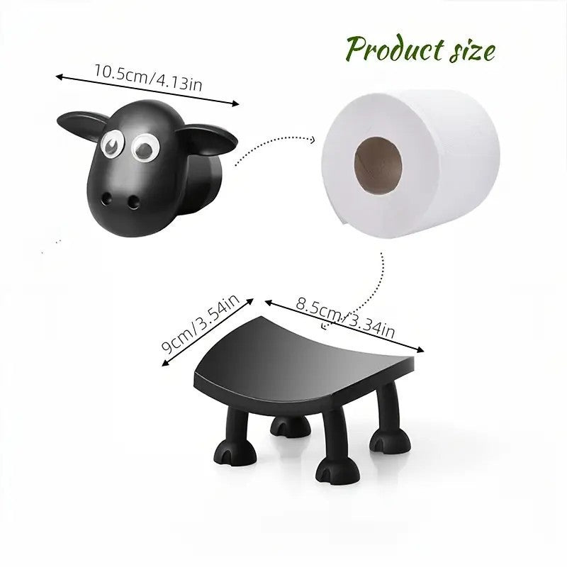 Cute sheep shaped toilet paper holder suitable for fashionable home decoration tissue box storage bathroom accessories decoration rack