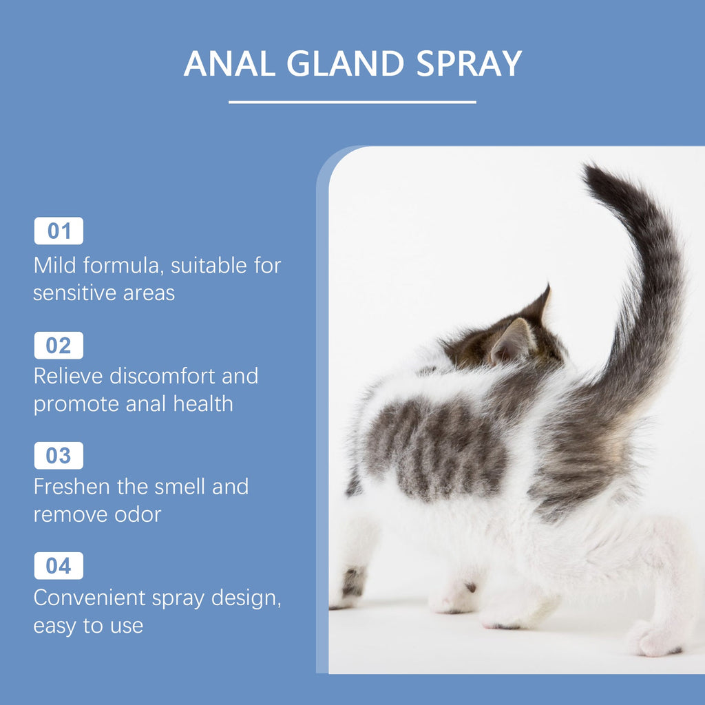 Cat Anal Gland Odor Removal Spray, Fresh Odor Removal After Cleaning Spray For Cats