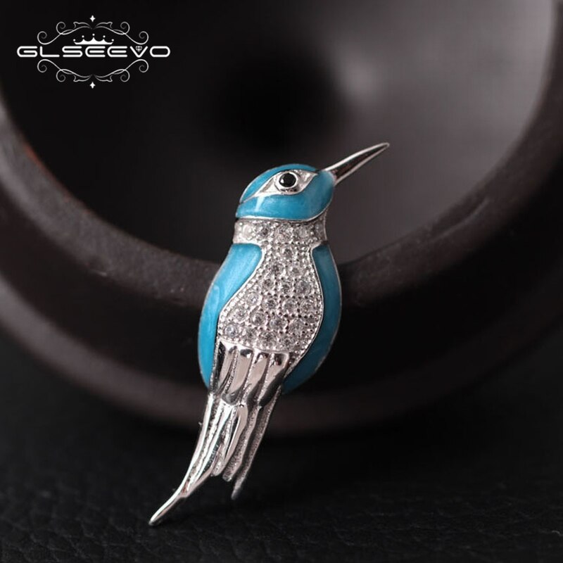 GLSEEVO Animal Brooches Luxury For Girls Daughter Gifts Cute Bird Brooch Broches De Mulheres De Luxo Handmade Jewelry GO0006