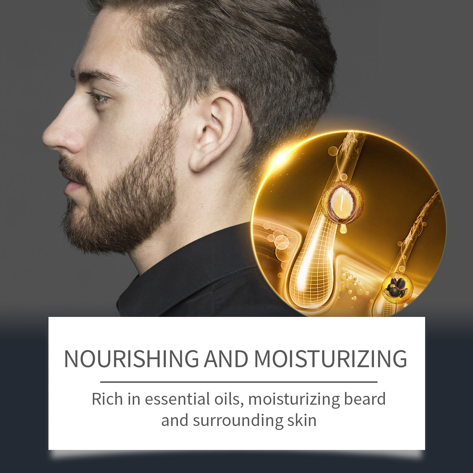 Facial Hair Care Essential Oil, Nourishing And Brightening Facial Hair Care Solution For Men's Facial Hair Facial Hair Care Essential Oil, Nourishing And Brightening Facial Hair Care Solution For Men's Facial Hair