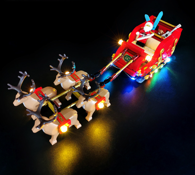 Building block lighting compatible with LEGO 40499 Santa Claus reindeer sled winter LED lights LEGO lights
