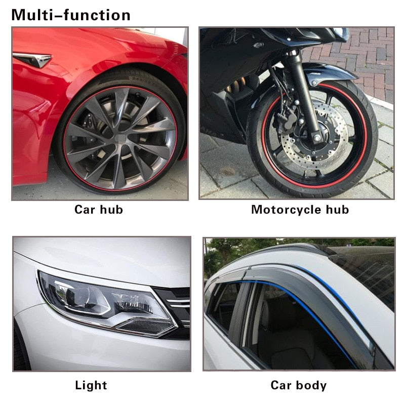 8M/Roll Car Styling Wheel Rims Protector Decor Strip Rubber Moulding Trim IPA Rimblades Car Vehicle Color Tire Guard Line