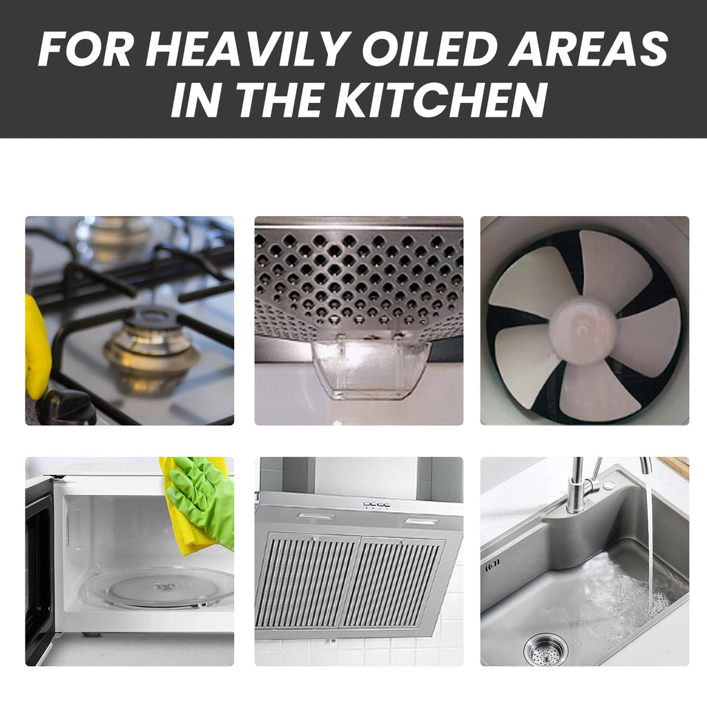 Concentrated Kitchen Greases & Grime Cleaner, Range Hood Oven Stubborn Oil Cleaning Multi-Functional Dirt Cleaner