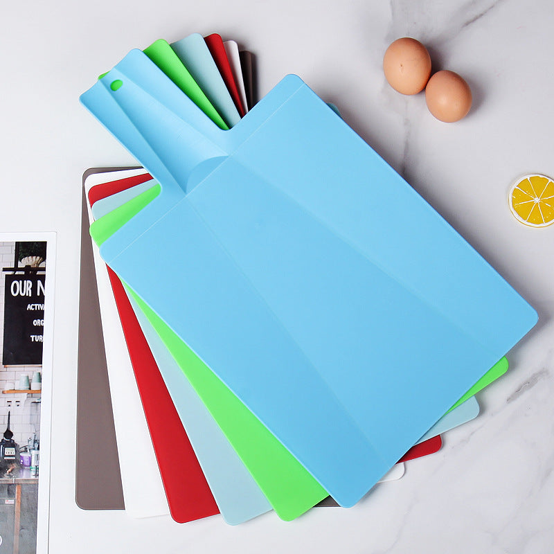 Portable PP folding vegetable board kitchen double-sided plastic cutting board multi-purpose vegetable cutting board drainage board
