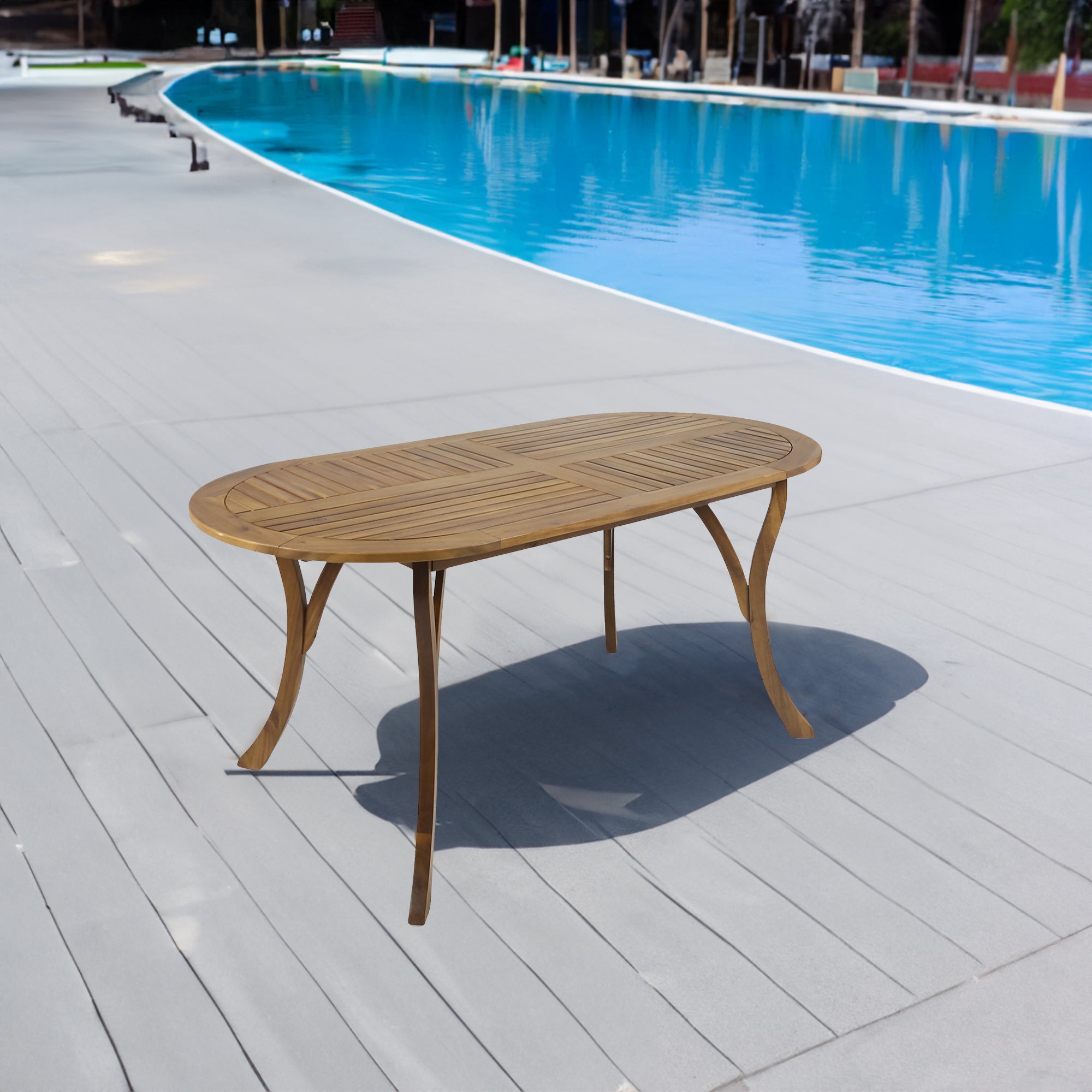 Acacia Wood 70" Dining Table