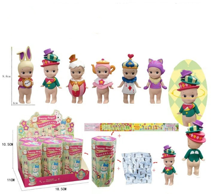 Party Angel Cheek Blind Box Car Ornament Mobile phone Decoration Handmade Anime Doll Finished End Box