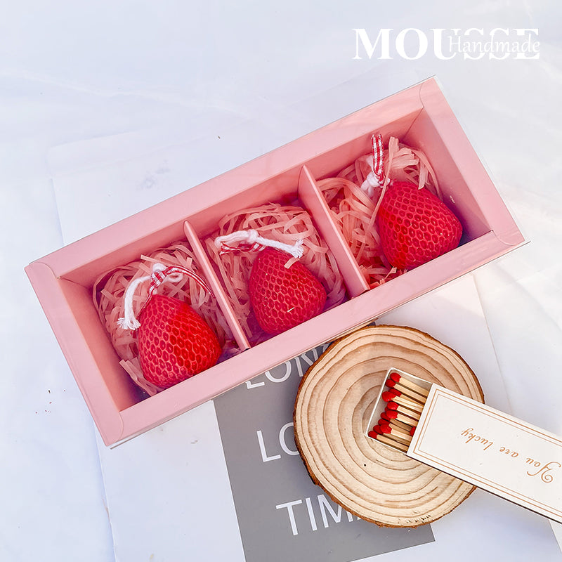 Aromatherapy Strawberry Candle Gift Box: Ideal birthday present, cute decor for girls, and perfect hand - gift for friends.