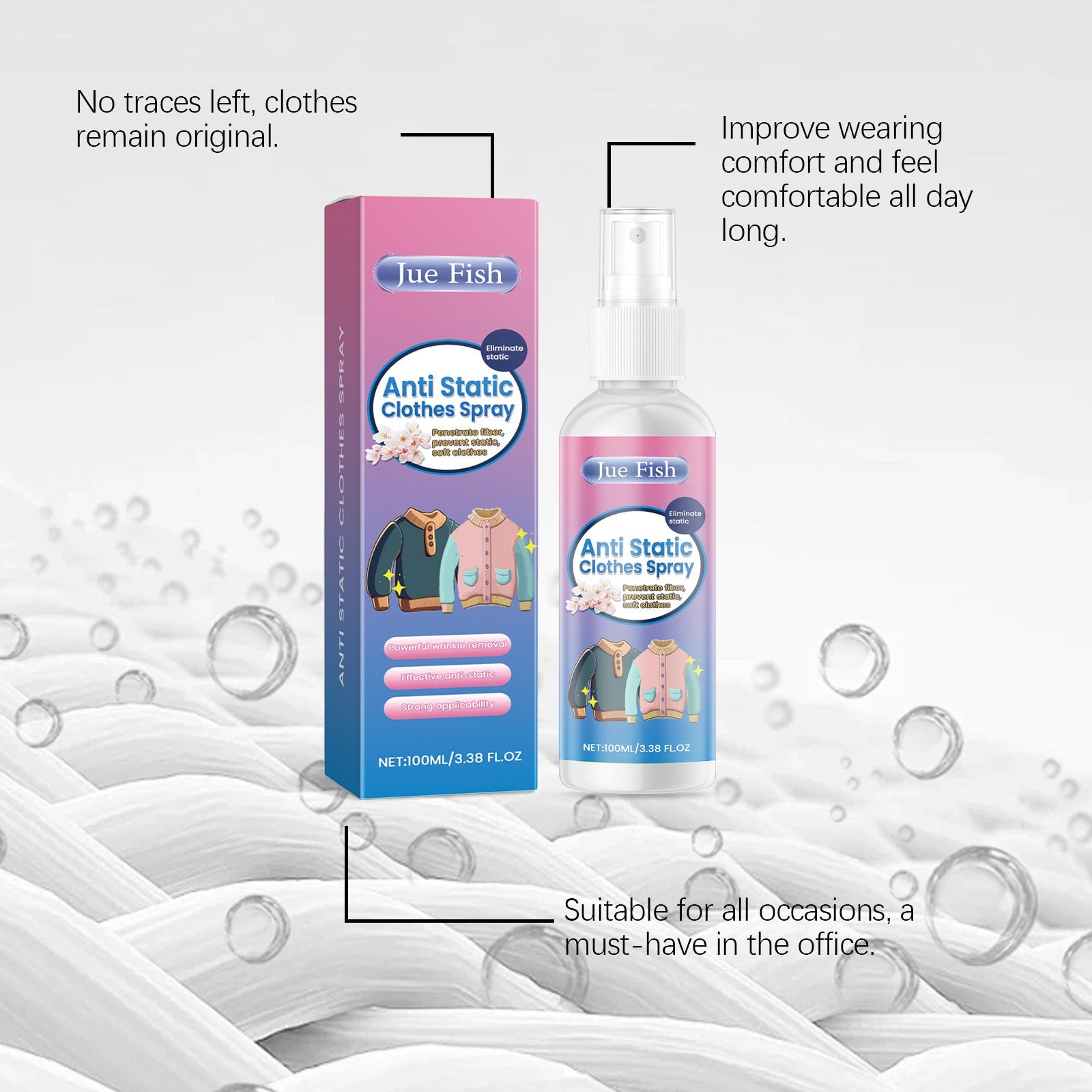 Clothing Anti-Static Spray, Soft And Comfortable To Reduce Clothing Wrinkles Smooth Clothing Care