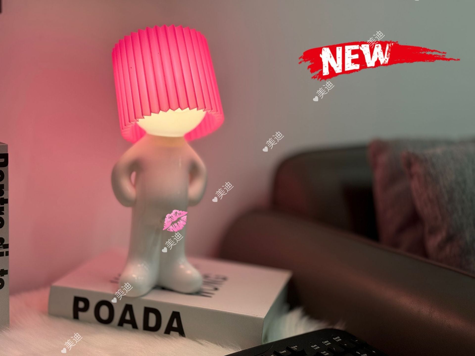 USB plug-in creative MR P shy desk lamp a little shy boy naughty night light without plug