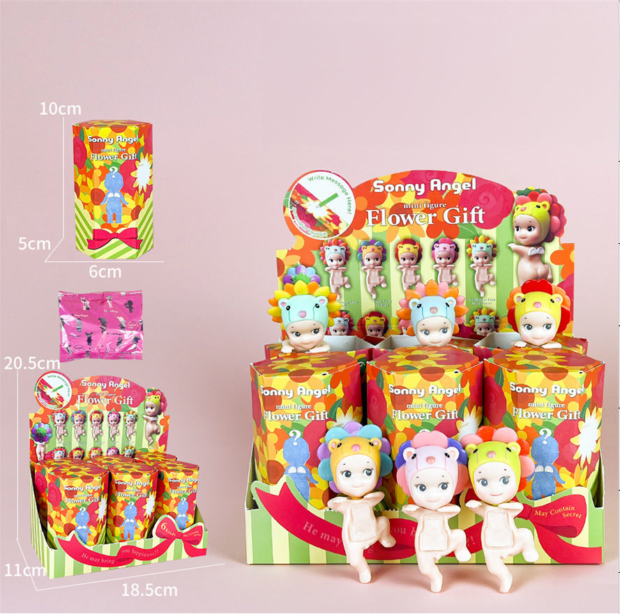 Party Angel Cheek Blind Box Car Ornament Mobile phone Decoration Handmade Anime Doll Finished End Box