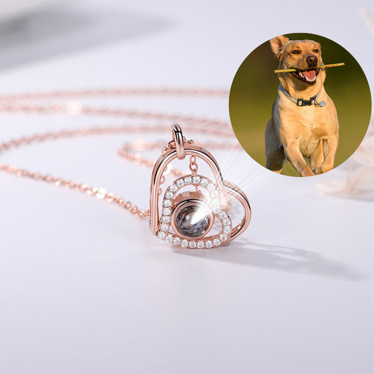 100 languages, I love you necklace, nano projection, customized color images, photos, text, love for Europe and America