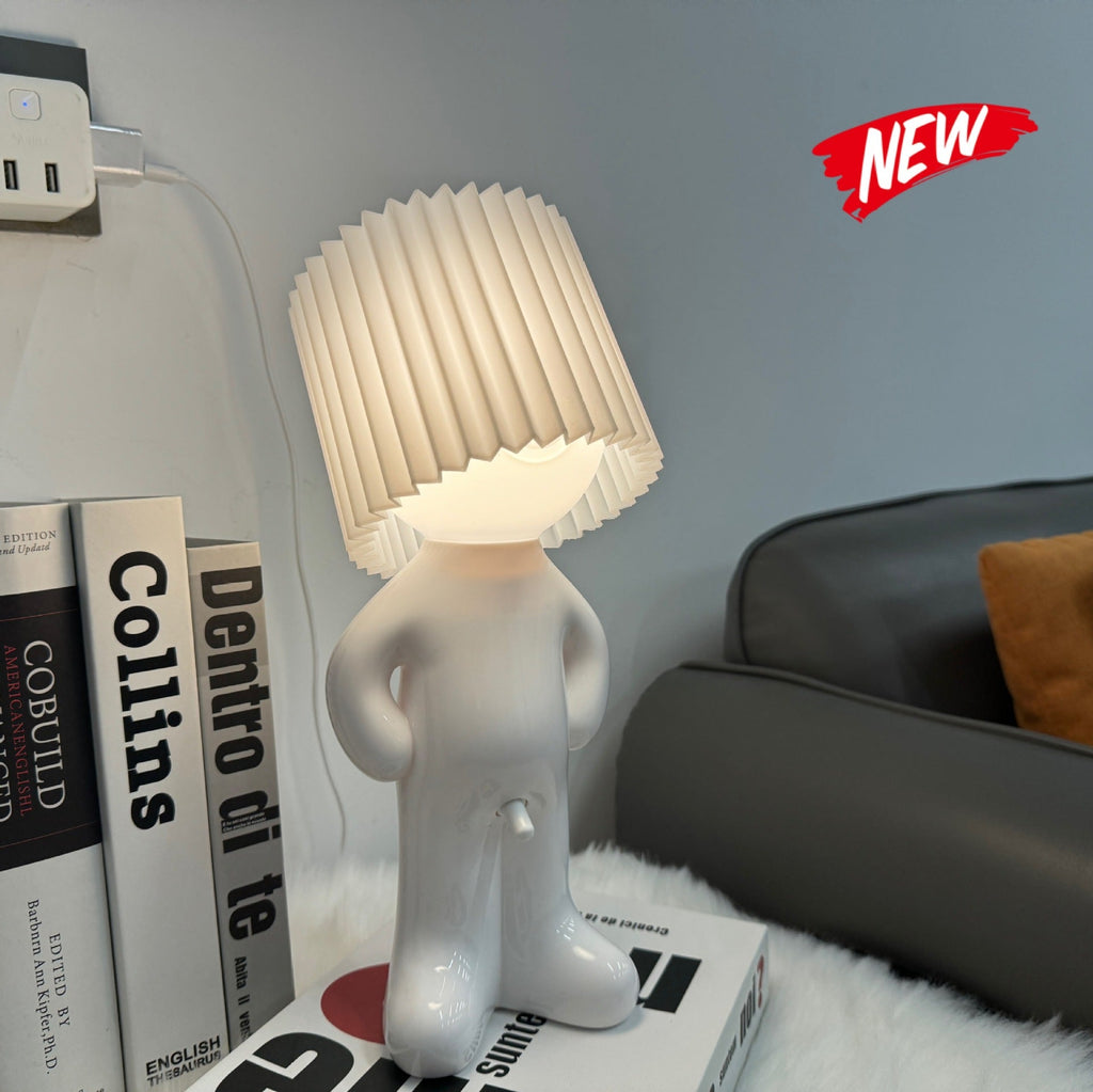 USB plug-in creative MR P shy desk lamp a little shy boy naughty night light without plug