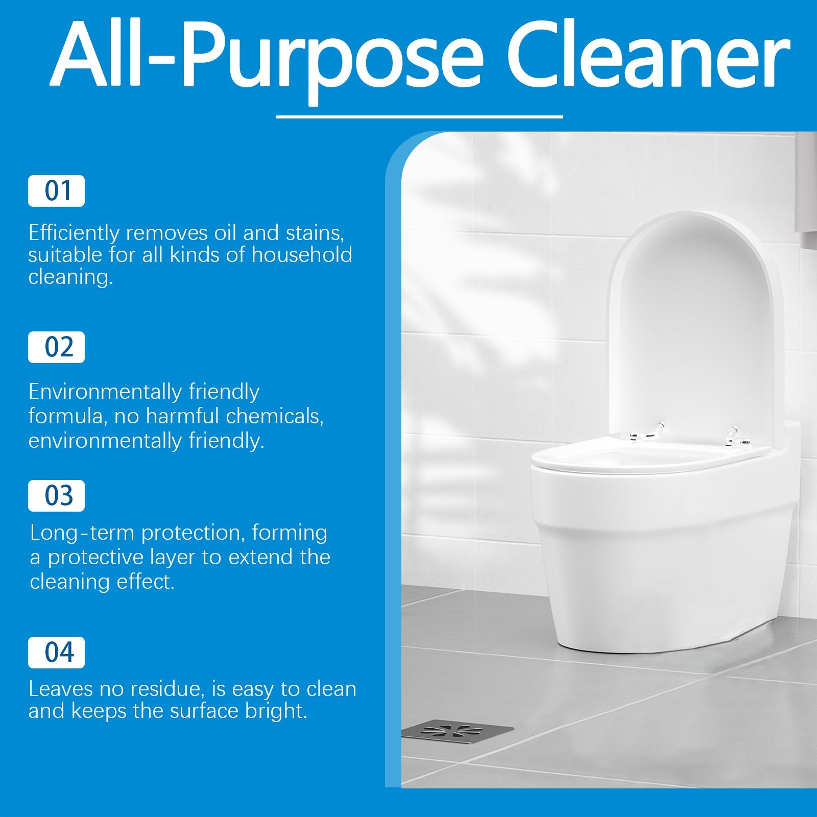 Multi-Functional Cleaner Bathroom Kitchen Multi-Surface Decontamination Cleaning Deodorant Removal Household Cleaner