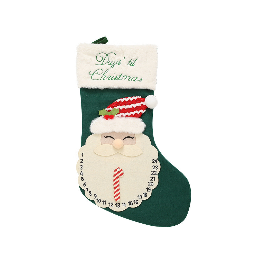 Christmas tree decoration gift bag, Santa Claus snowman knitted socks, home party decoration pendant