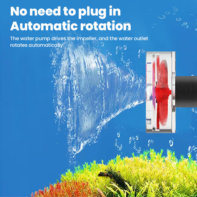 4-Blade Auto-Rotating Fan Kit for Fish Tank Outlet - Clover Accessories, Aquarium Filter Screen Add - ons