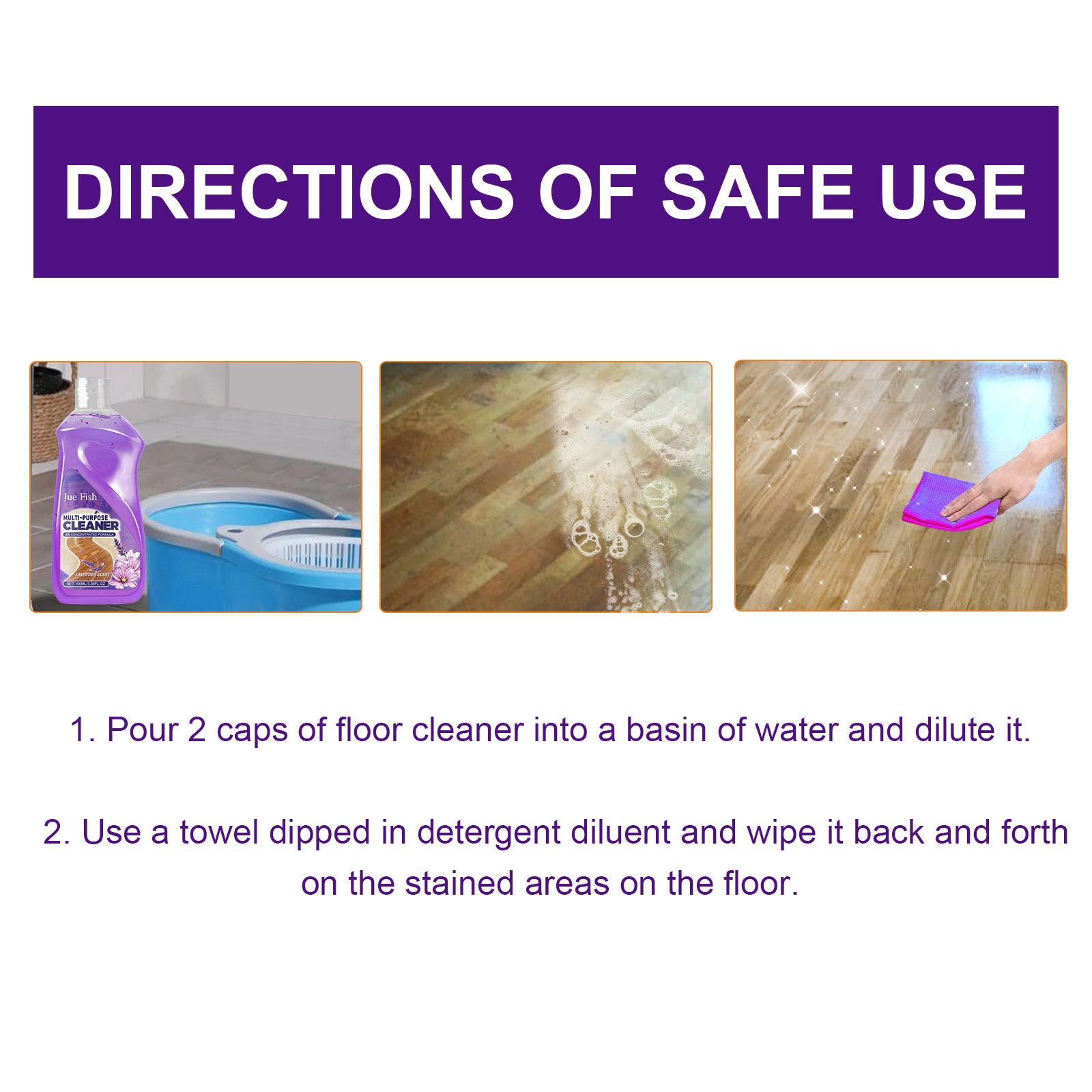 Multi-Purpose Floor Cleaner Household Kitchen Bathroom Floor Soot And Scale Multi-Functional Cleaning
