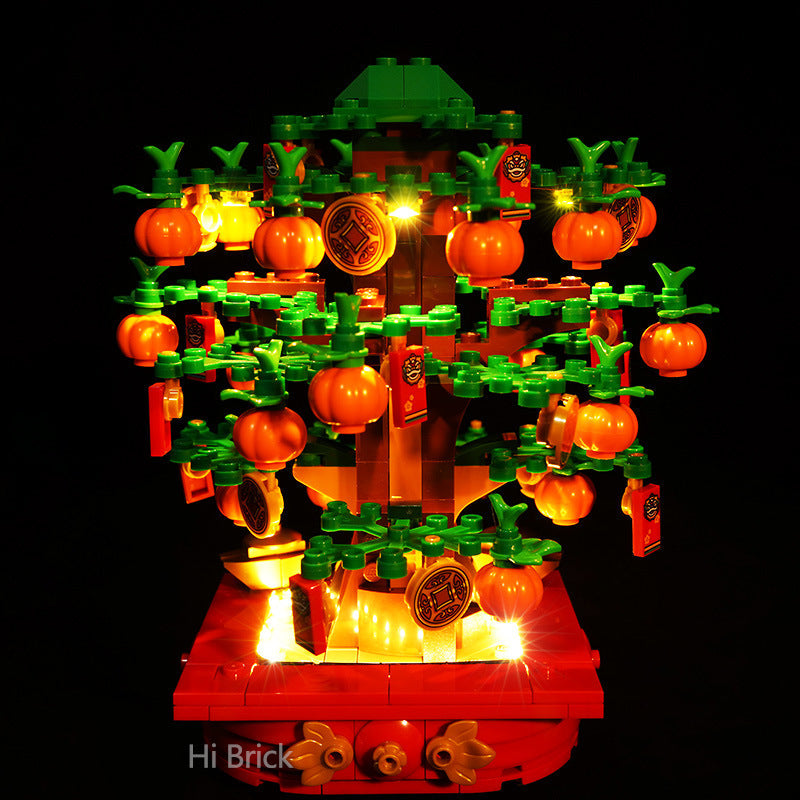 Building block lighting compatible with LEGO 40648 Money Tree Chinese style remote control matching LED lights