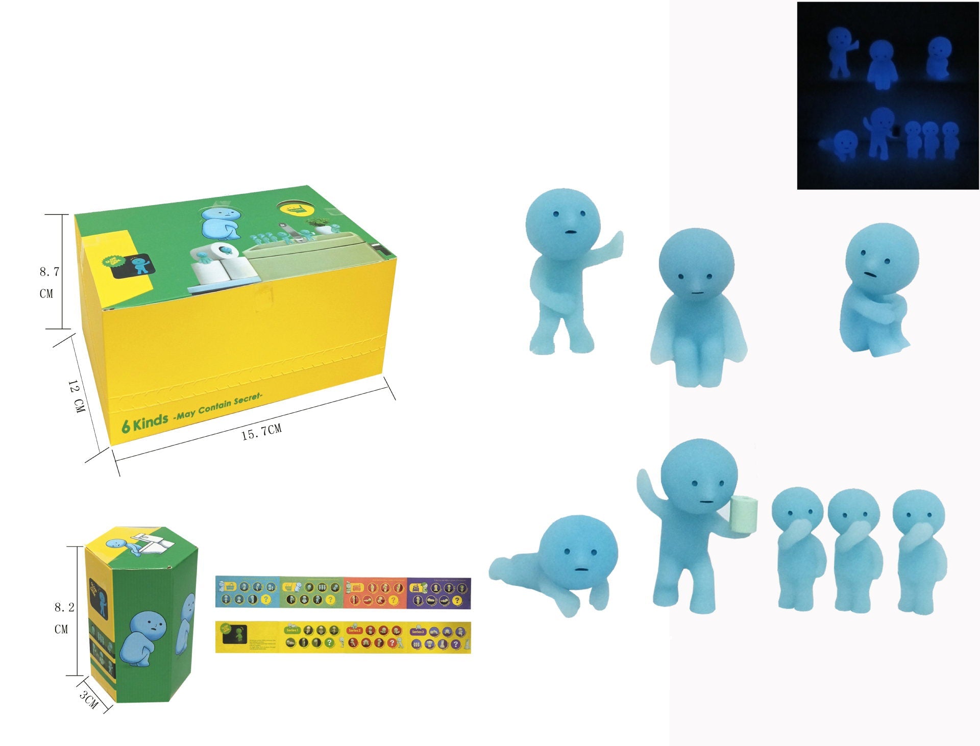 Party Angel Cheek Blind Box Car Ornament Mobile phone Decoration Handmade Anime Doll Finished End Box