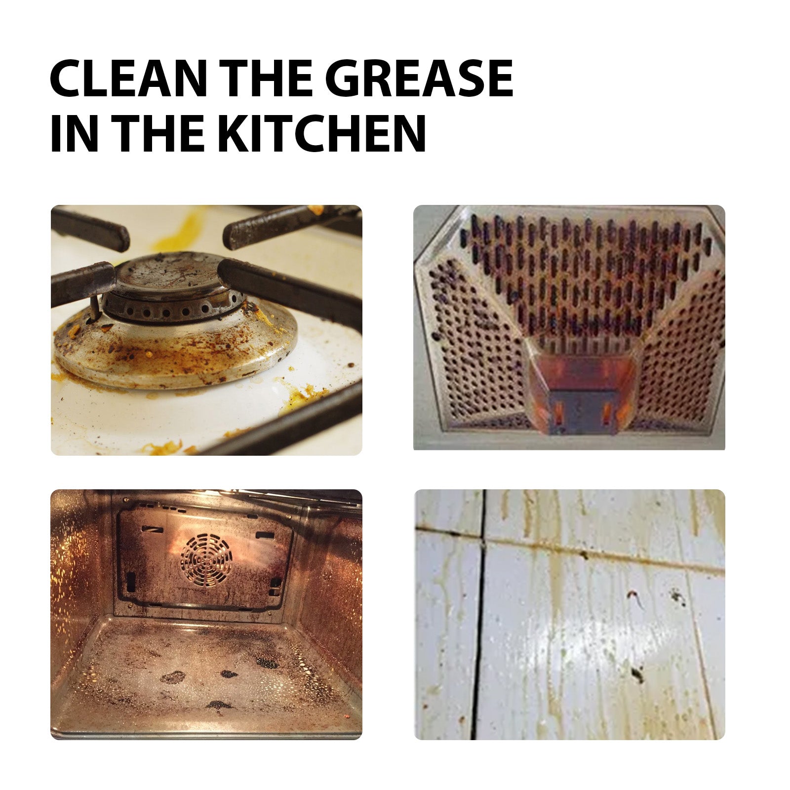 Stain & Rust Cleaner, Clean Kitchen Utensils And Pots Kitchen Hearth Oil Black Dirty Clean Lampblack Machine Oil