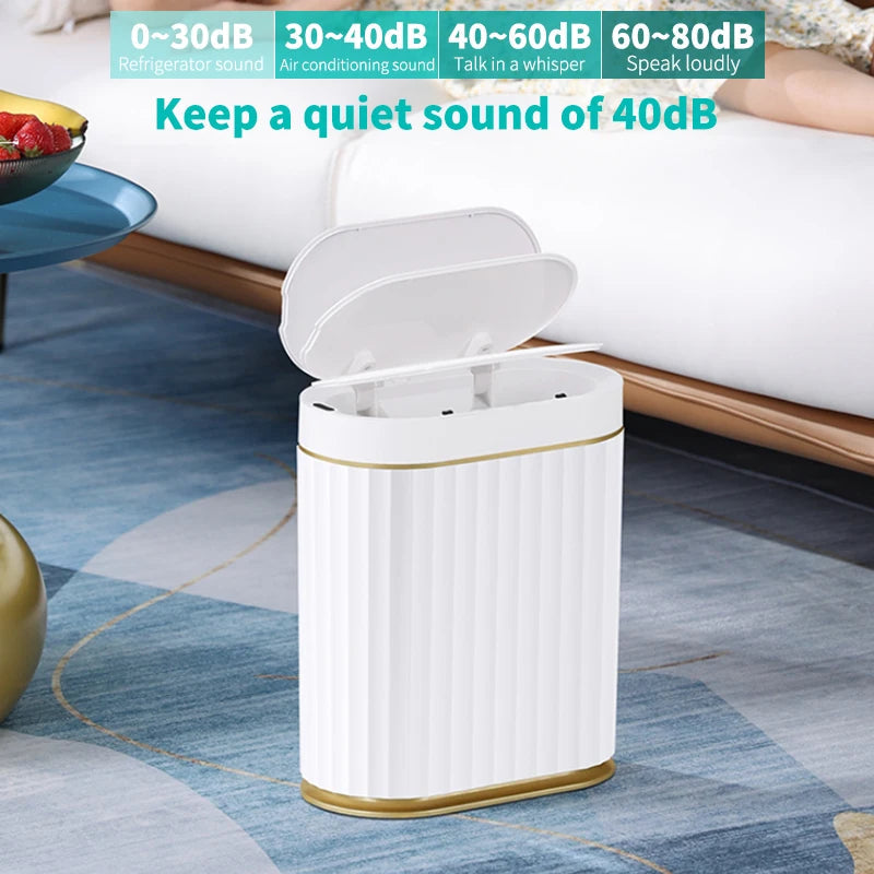 Smart Sensor Trash Can Touchless Sensor Trash Bin Trash Can with Lid Automatic Sensor Waste Basket