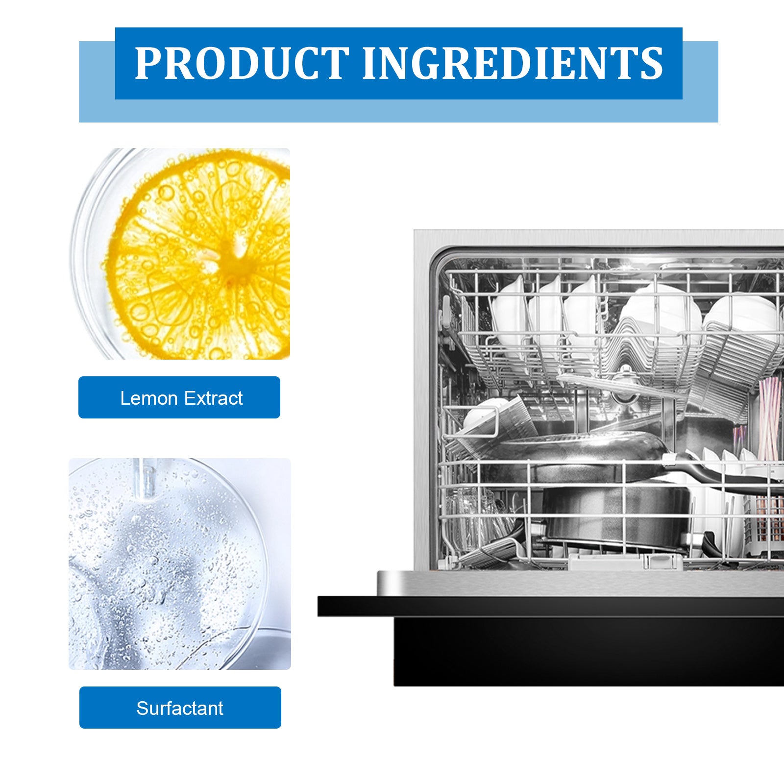 Dishwasher Cleaner, Clean Oil And Scale Desalting Odor Kitchen Tableware Care Cleaner