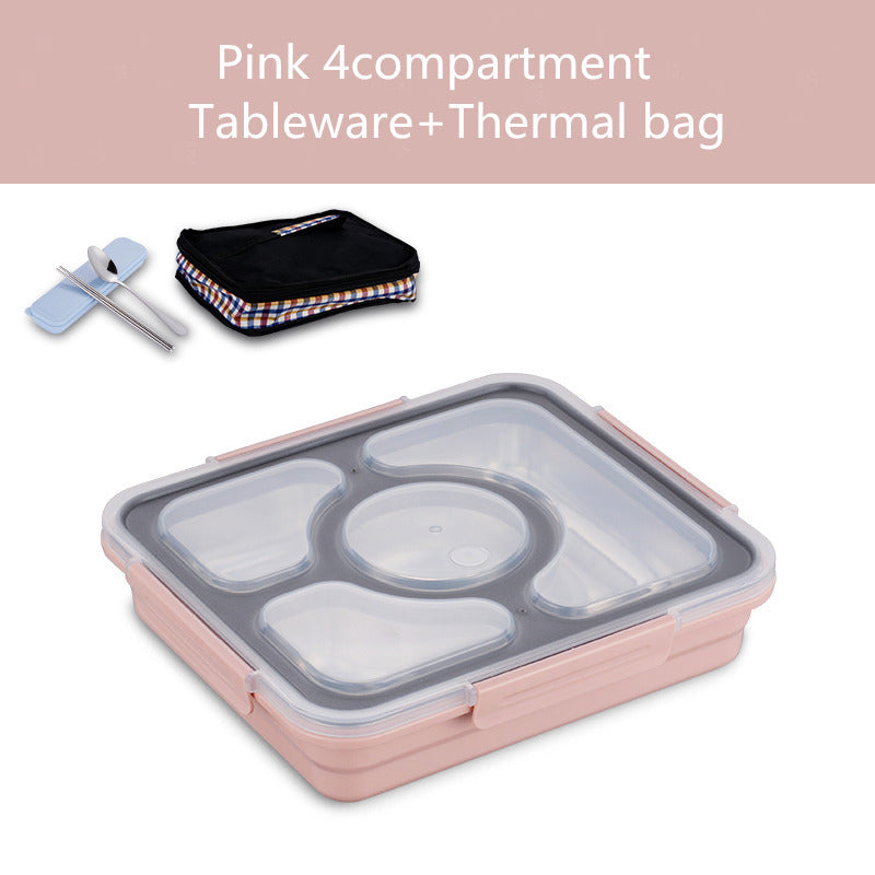 304 Stainless Steel Insulated Lunch Box Student Lunch Box With Lid