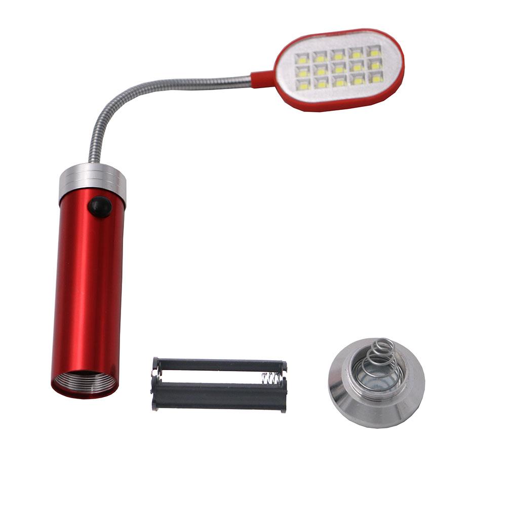 LED Flashlight Flexible 1 Mode Aluminum Desk Light Lamp 15 LED  With Magnet Torch Perfect Companion Light