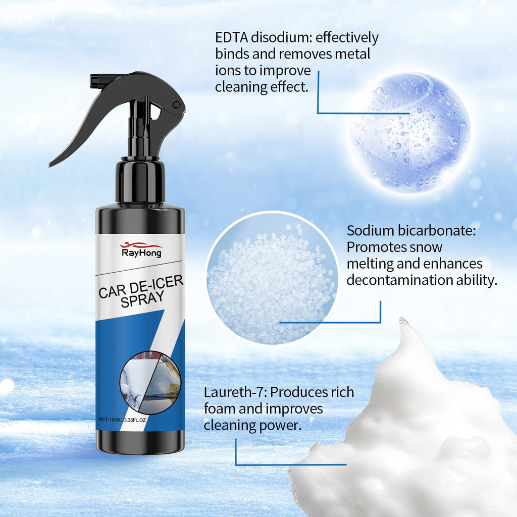Car De-Icer Spray, Car Windshield Windows Fast Defrosting Snow Melting Ice Spray Magic Device