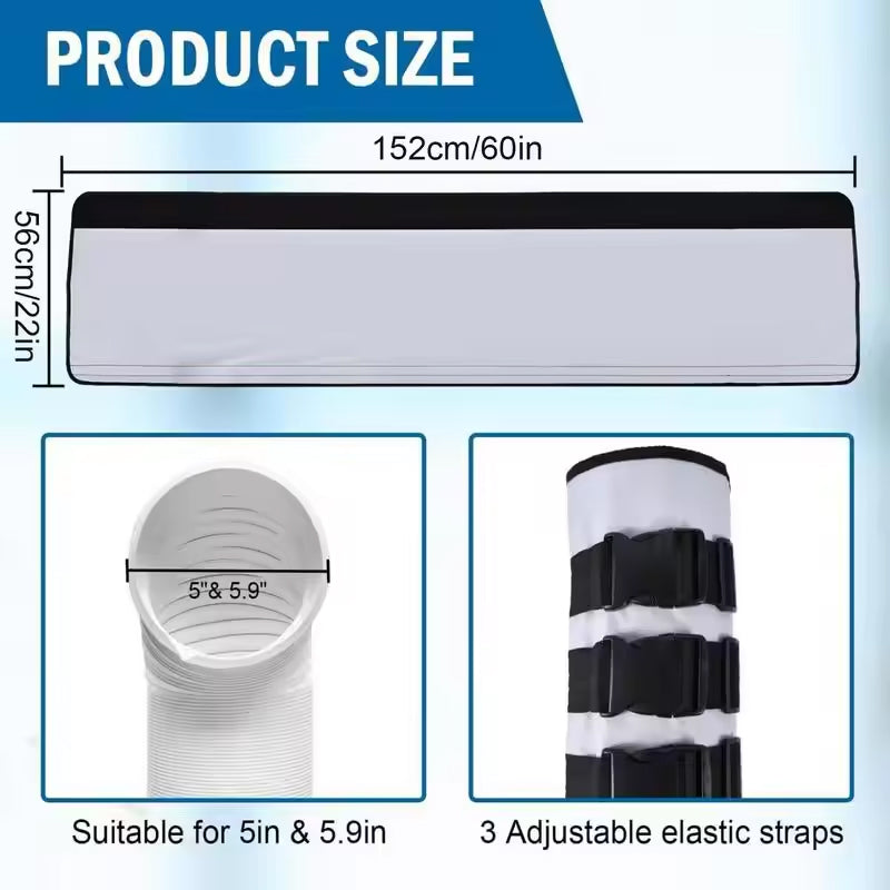 CA Insulated Hose Cover, Reusable Wrap, Duct Vent Cover, AC Pipe Protectors, Home Tool