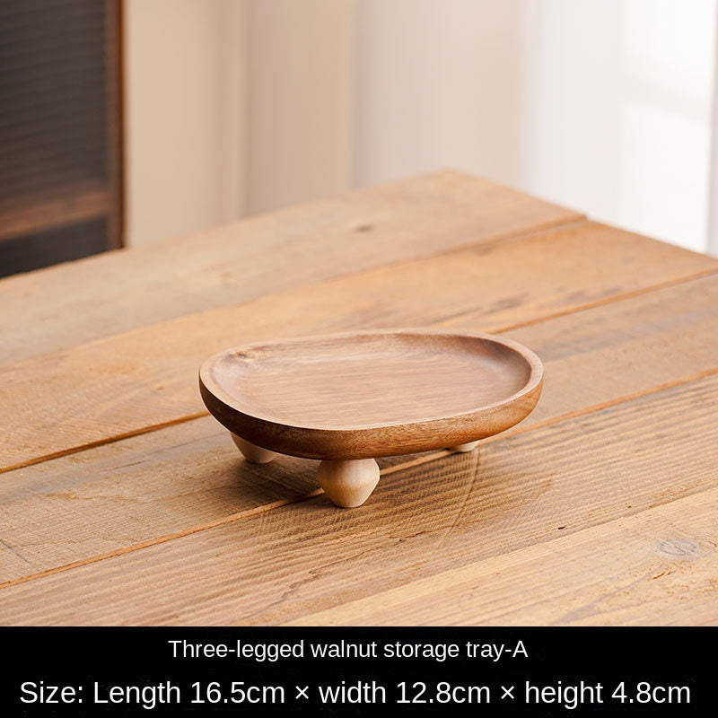 Rustic Wooden Tray Irregular Fruit Plate Dessert Plate Snack Home Storage Tray