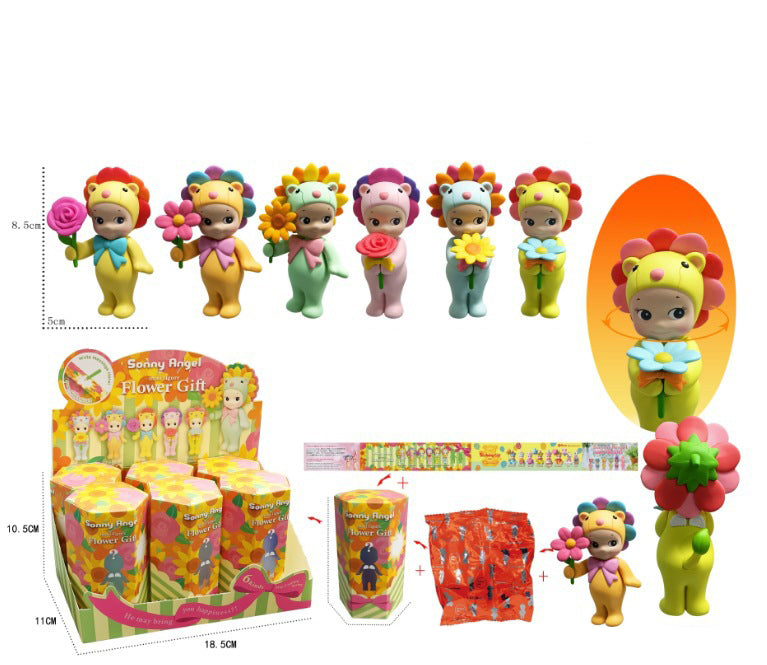 Party Angel Cheek Blind Box Car Ornament Mobile phone Decoration Handmade Anime Doll Finished End Box