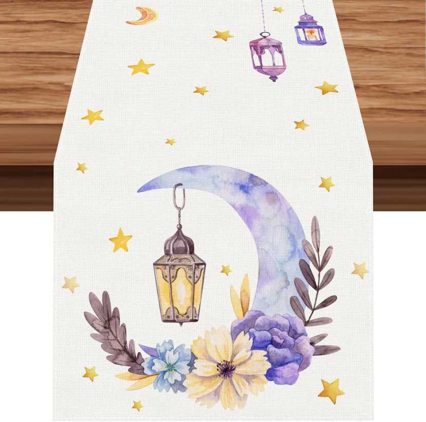 Printed Moon Castle House Tablecloth Home Decoration Party Festival Atmosphere Table Flag