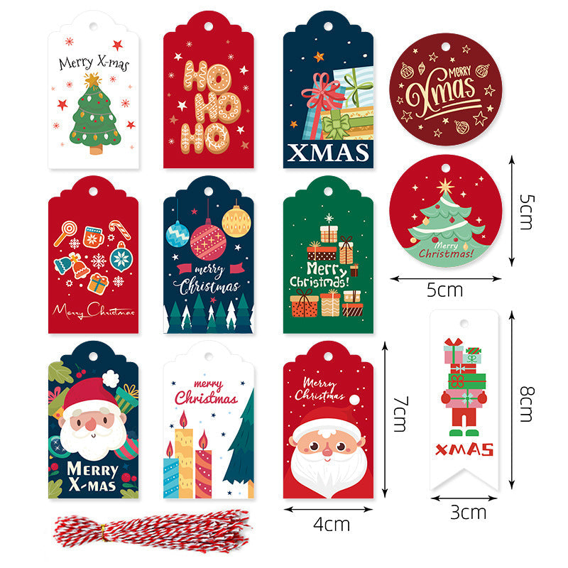 Christmas tags, festival themed gift packaging cards, indoor decoration tags