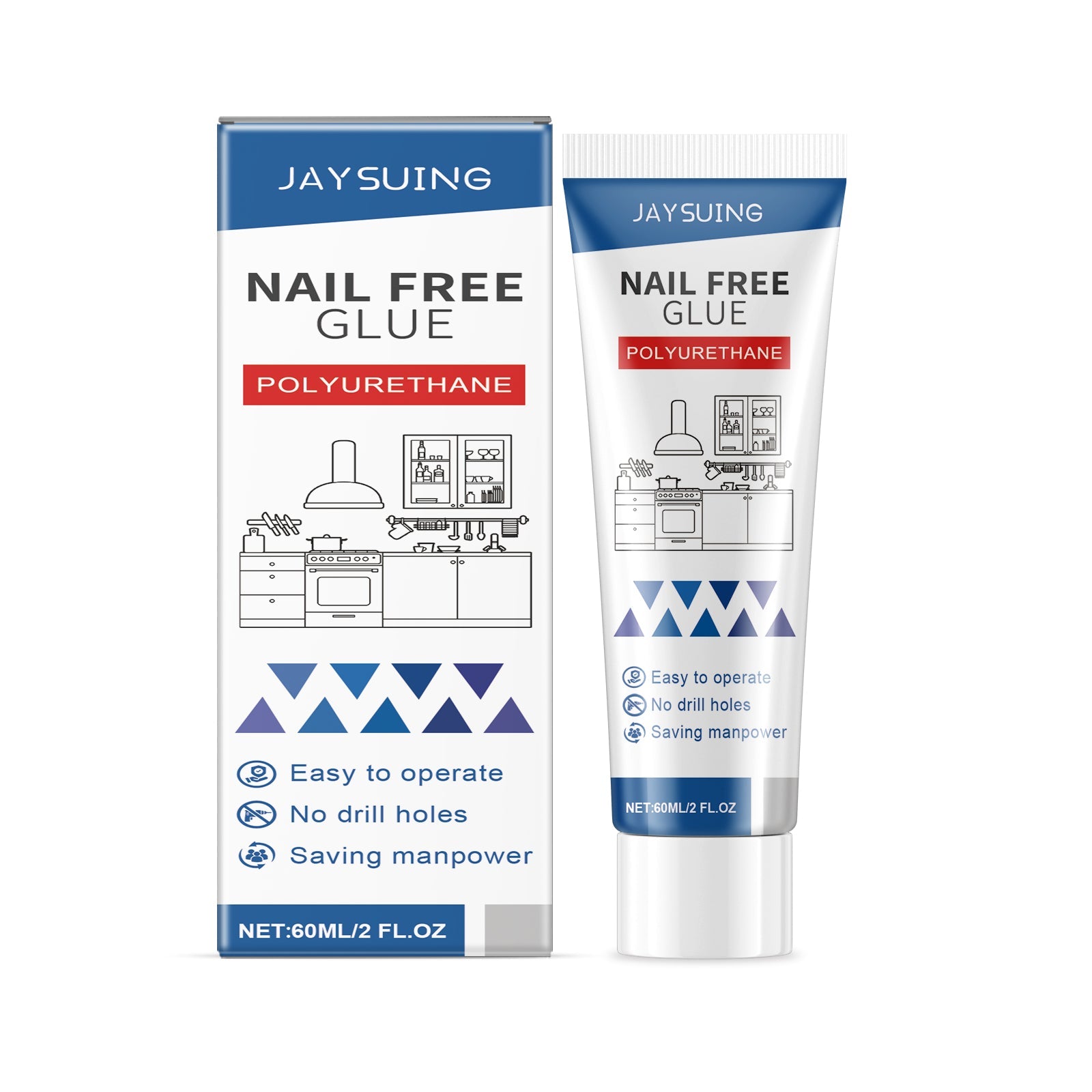 Nail Free Adhesive Home Wood Metal Ceramic Plastic Daily Home Durable Stable Nail Free Adhesive
