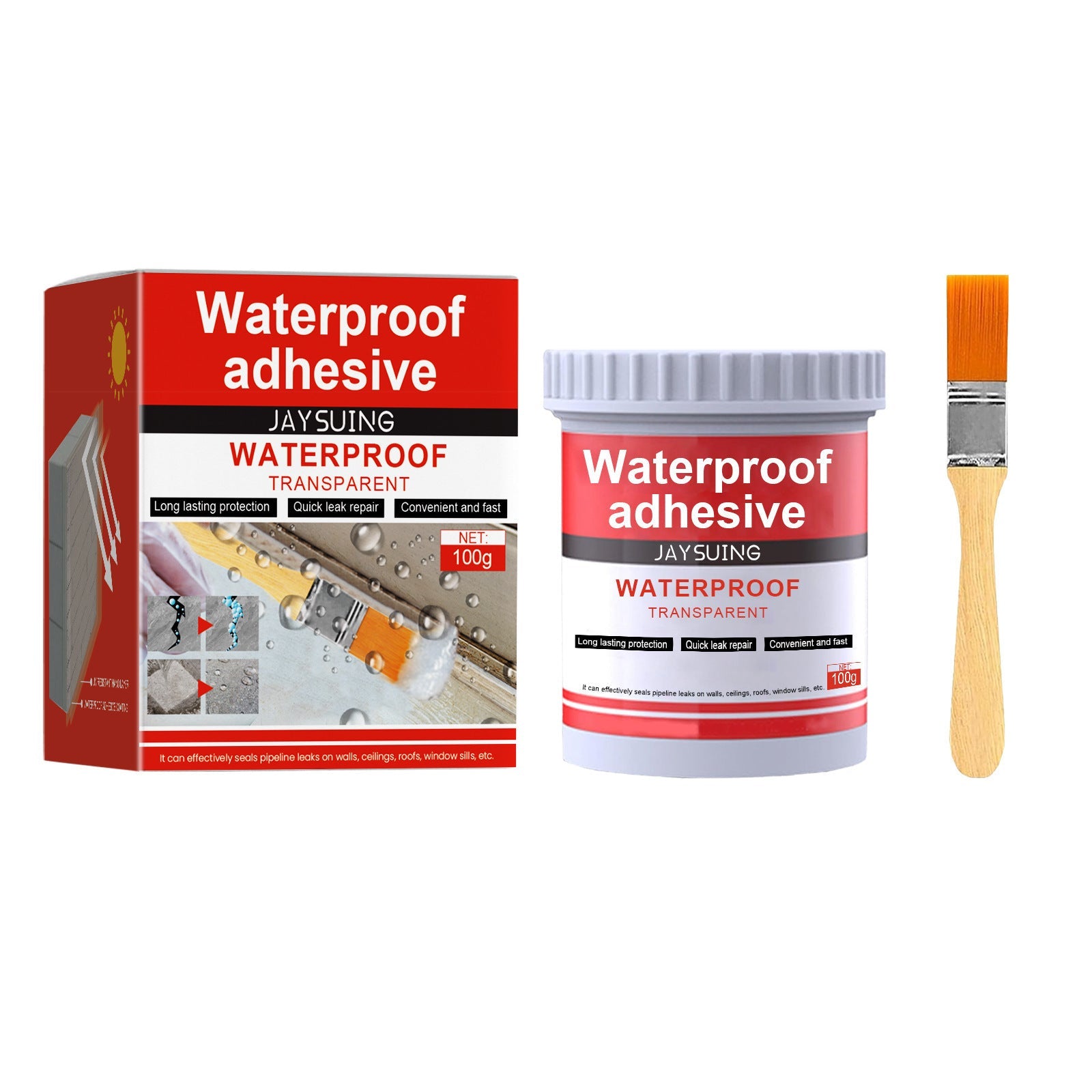 Waterproof Adhesive, Roof Bathroom Kitchen Wall Waterproof Free Smashing Brick Leakproof Paint
