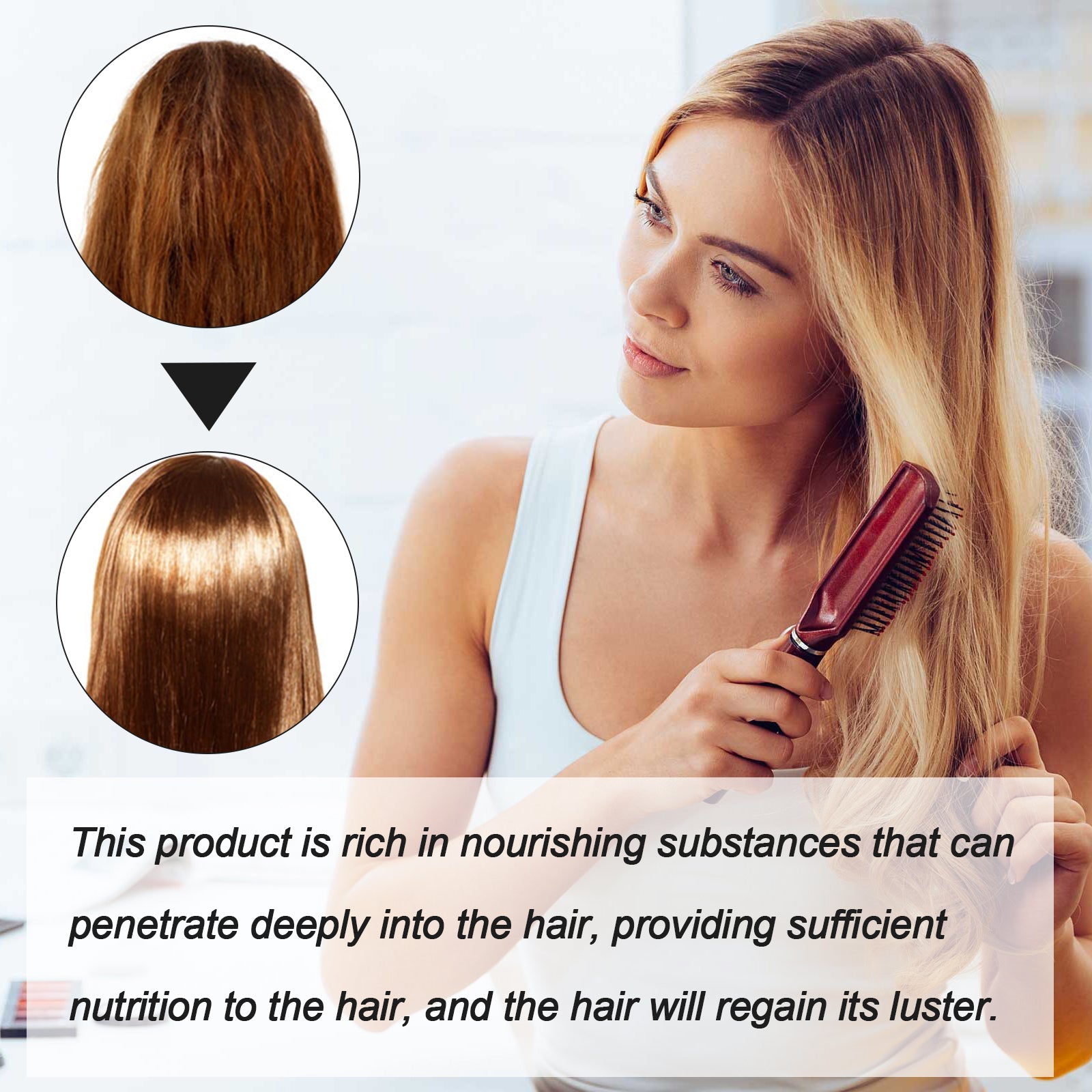 Protein Correcting Hair Care Oil, Repair Short-Tempered Dry Hair Strengthen Hair Moist Luster Care Hair Oil