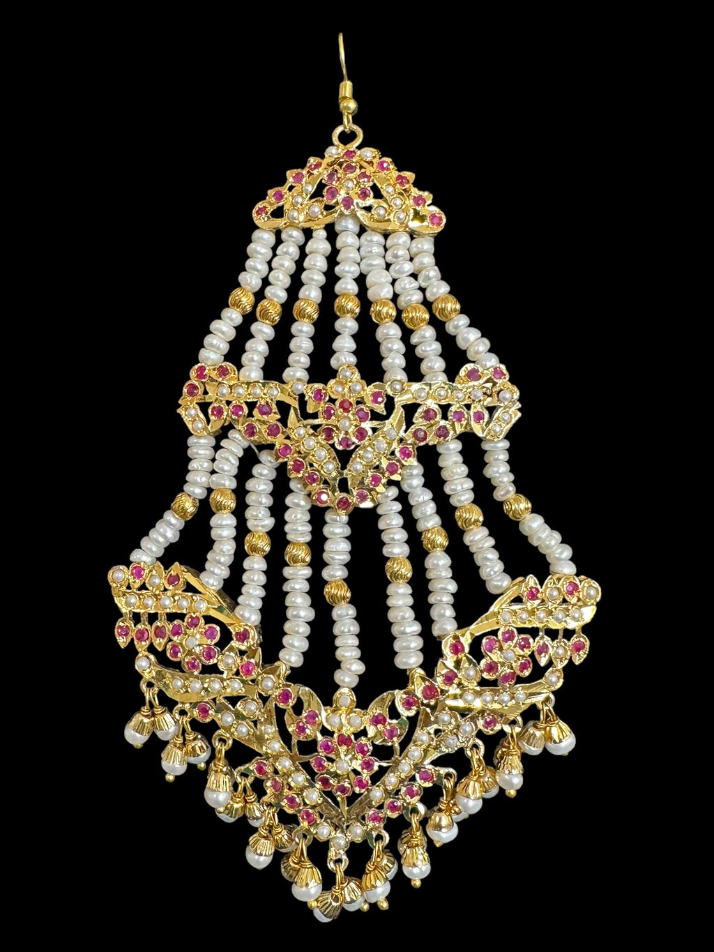 DJHR98 ASMITA jhoomar  in fresh water pearls ( READY TO SHIP  )