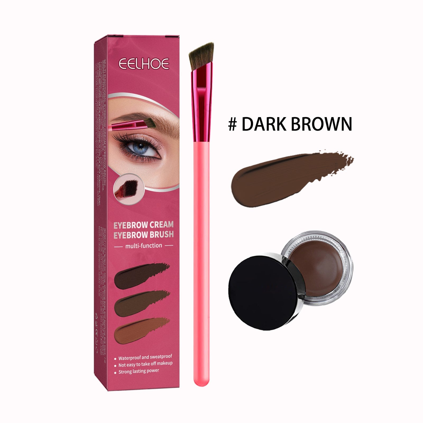 Multifunctional Eyebrow Brush Set, Filling Shaping Tinted Eyebrows Smooth Eye Brow Makeup Set