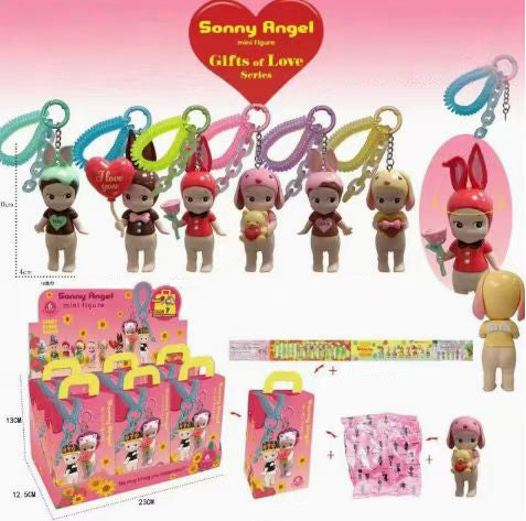 Party Angel Cheek Blind Box Car Ornament Mobile phone Decoration Handmade Anime Doll Finished End Box