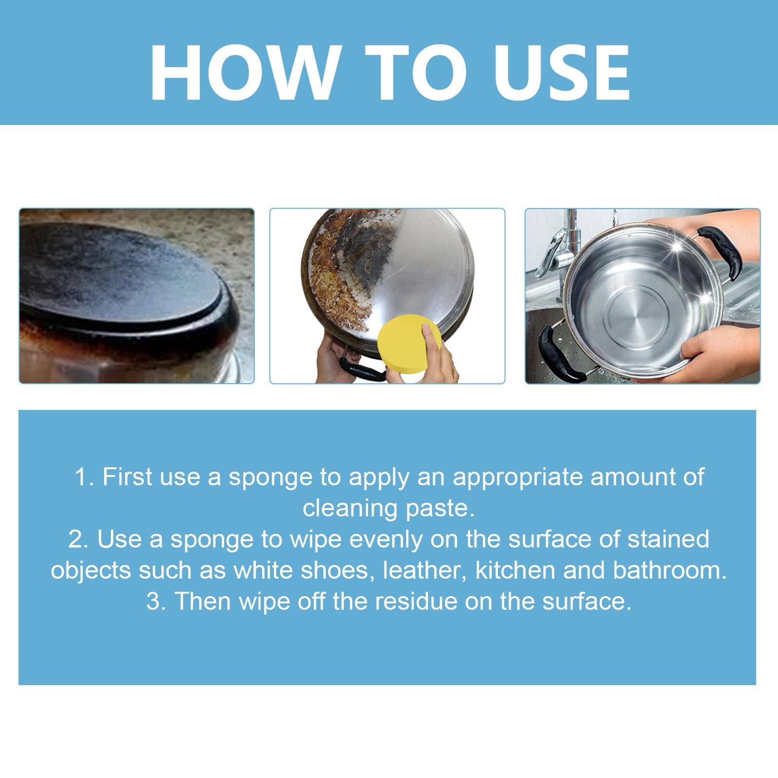 Multiple Purpose Home Decontamination Cream, Kitchen Stove Hood Heavy Oil Stain Scale Cleaning Cream