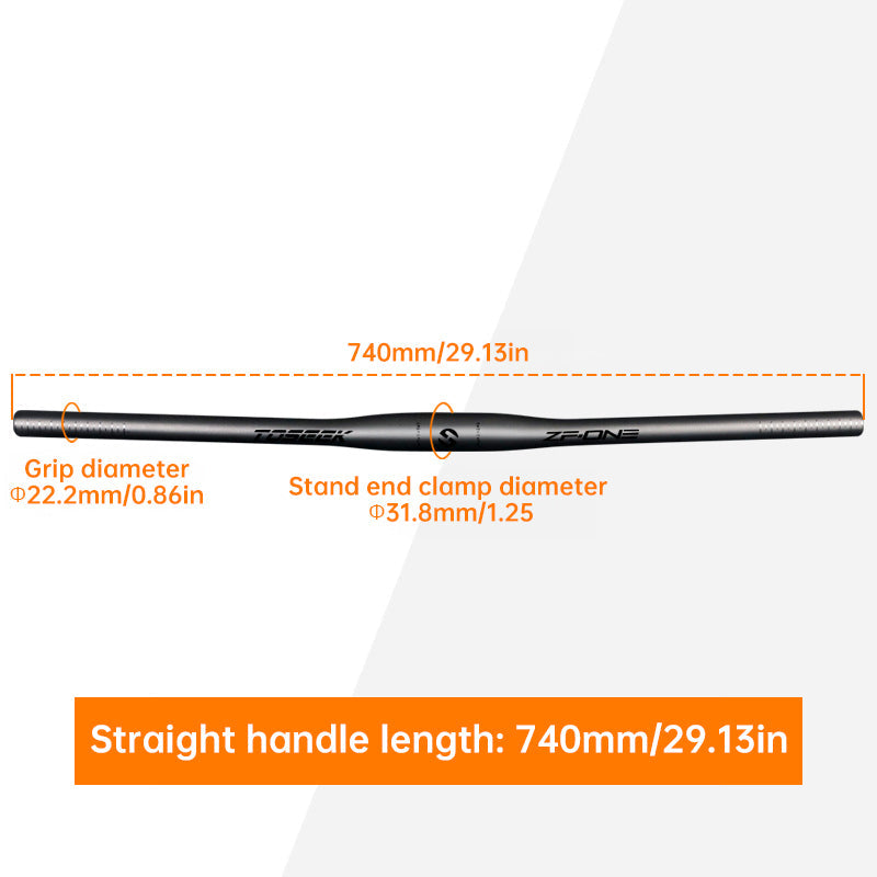 TOSEEK Carbon Fiber MTB Handlebar, 31.8mm, One-piece, Swallow-shaped - Ideal for Mountain Bikes