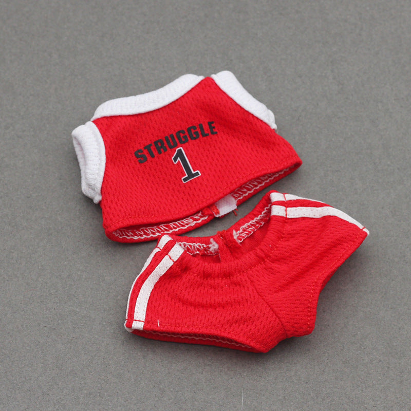 17cm Mini Labubu Doll'S Clothes Outfit Accessories For Basketball Playe Clothing Labubu Idol V2 Idol Athlete Clothing Gift