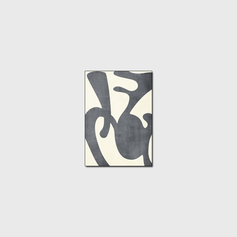 Simple modern versatile geometric monochrome black and white imitation cashmere living room floor mat