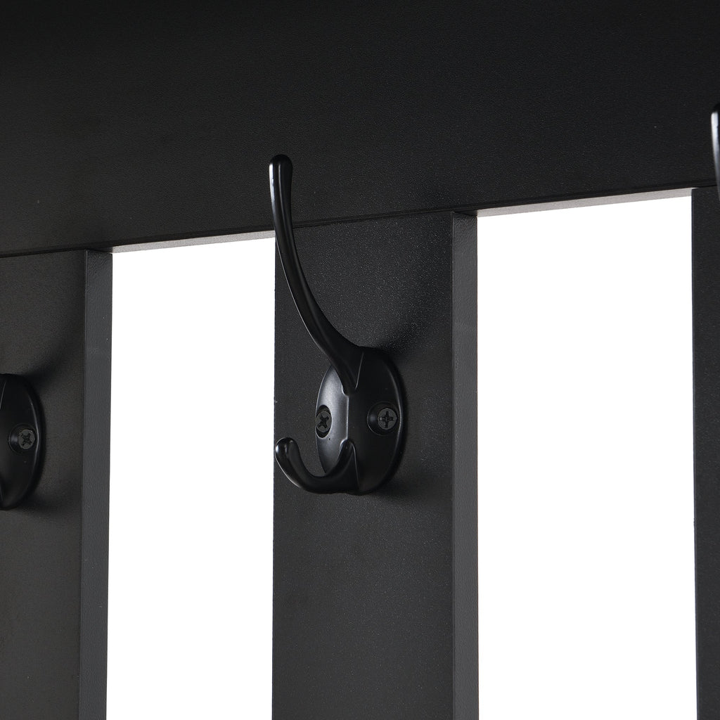 39.3'W70.8'H multifunctional corridor shoe cabinet with soft padded nail board and black hanger with entrance hook