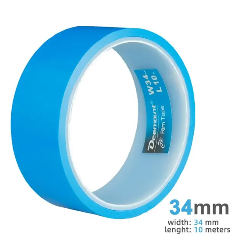 Tensilized Strapping Tape for Tubeless Bicycle Rims, 9.14m long, widths of 23/25/27/29/32/34mm, good residue-holding.