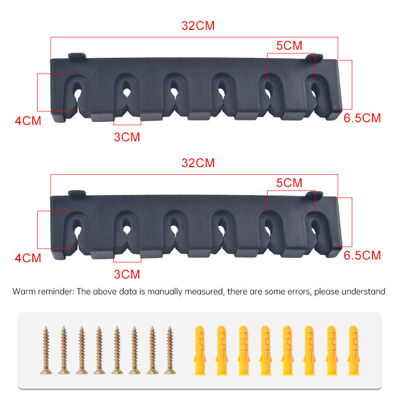 1pc 6-hole fishing rod wall mount, vertical/horizontal display frame