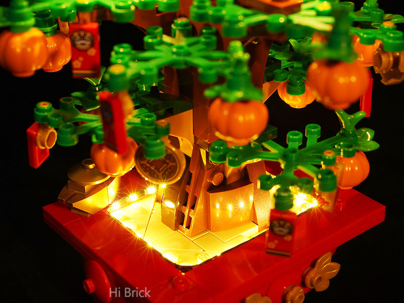 Building block lighting compatible with LEGO 40648 Money Tree Chinese style remote control matching LED lights
